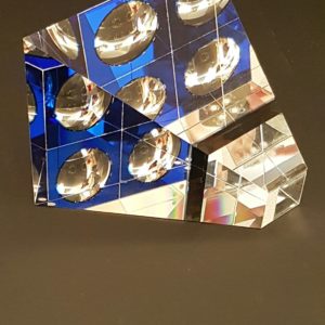 Glass Object "Cube in Space" by Jan Frydrych, 2005